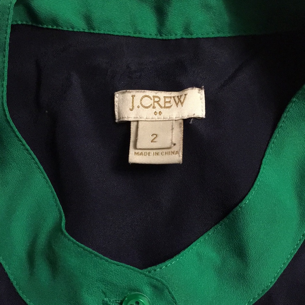 J Crew Color Block Sleeveless Button Up Top - image 5